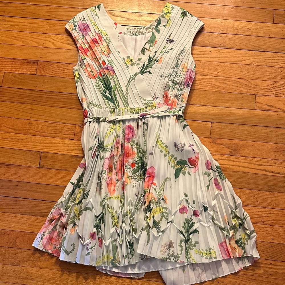 Ted Baker Pleated Floral Dress - Perlaa